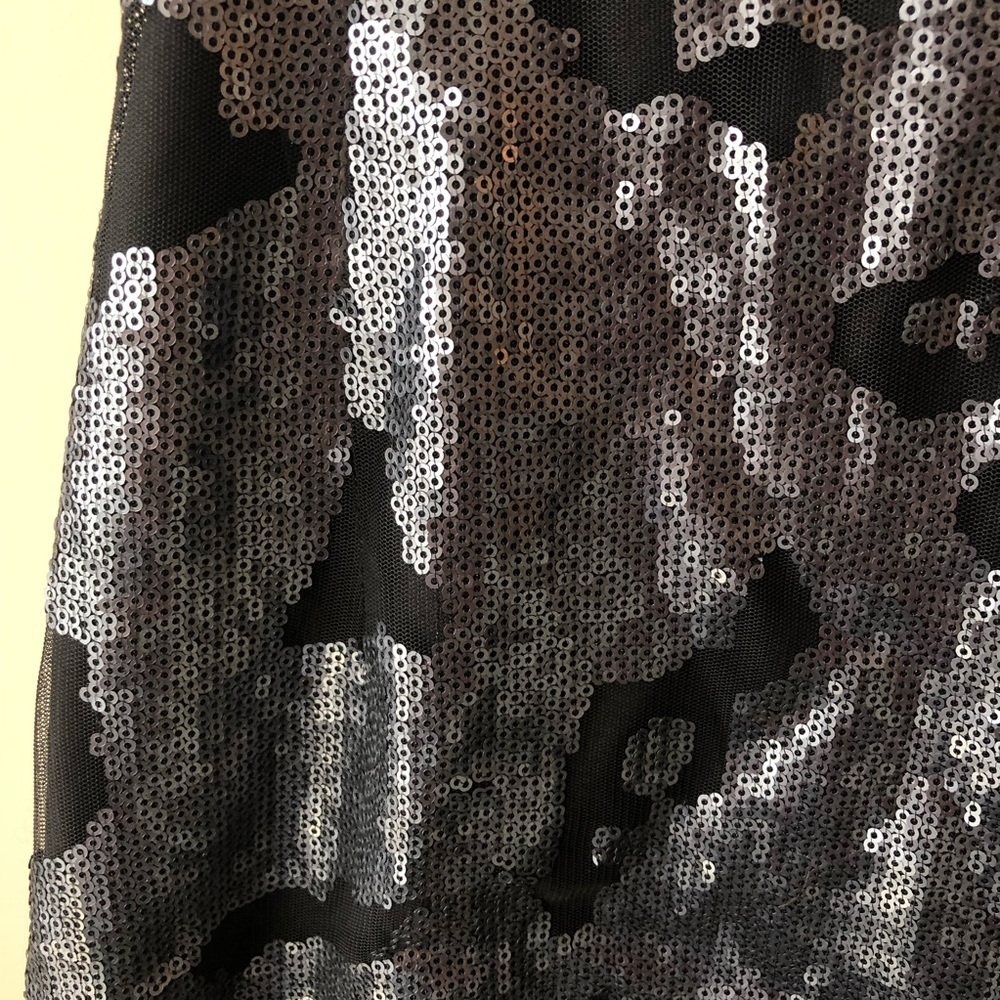 Dynamite Black & Silver Sequin Wrap Dress - Picture 8 of 8